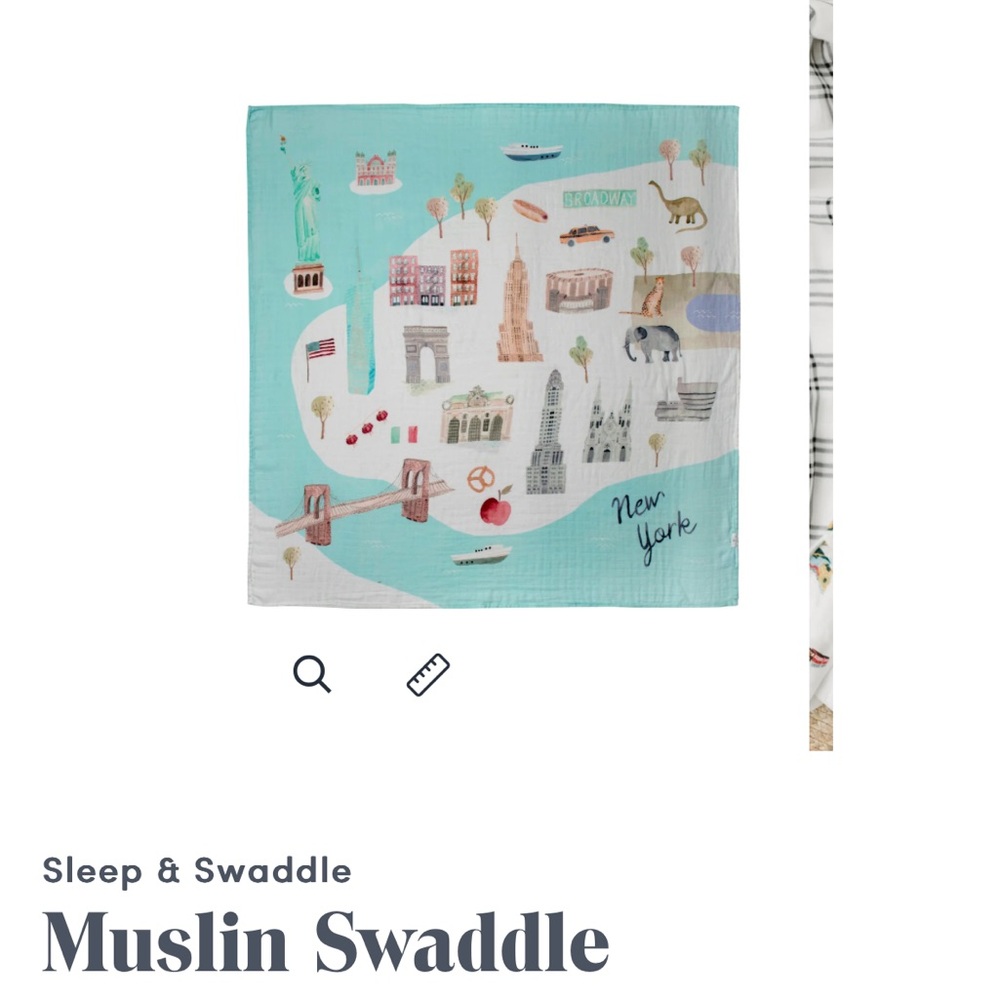 Loulou Lollipop Muslin New York Swaddle Blanket